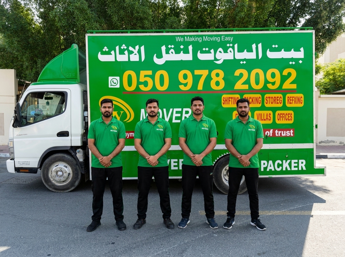 Furniture moving truck and crew in Dubai UAE